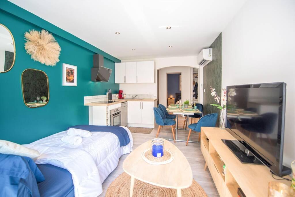 4 Couchages Climatise Direct Plage Wifi Parking Antibes Extérieur photo